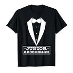 Junior Groomsman Jr Groomsmen Bow Tie Tuxedo Wedding Party T-Shirt