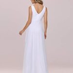 Ever-Pretty Women’s V-Neck Sleeveless Asymmetric Hem Modern Bridal Dresses White US14