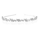 Bridal Headband Bridal Headpieces for Wedding Crystal Headband Stylish Rhinestones Princess Crown Flower Leaf Tiara Headband Wedding Tiaras for Bride Prom Headband for Women Girl Adult Kids