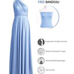 72styles Women’s Bridesmaid Dresses Long Convertible Infinity Wrap One Shoulder Weeding Evening Gown Party Maxi Dress Dusty Blue