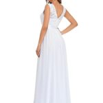 Ever-Pretty Women’s A-line Formal Party Gowns Lace Wedding Party Dress White US10