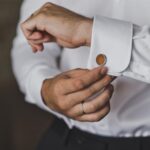 Men’s Cufflinks Wood grain, Cufflinks for Men Round Solid for Regular Wedding Business Accessories Best Men