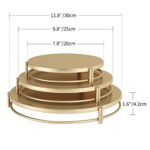 Vivevol Set of 3 Cake Stands, Cake Plate, Dessert Stand, Cupcake Stand for Parties, Home Decorating Stand Dessert Display(8” 10” 12”) Gold