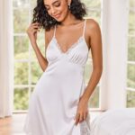 Avidlove Bridal Nightgown Set for Women Wedding Guest Lingerie Sexy Babydoll Sleepwear White