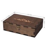 WHSLILR Wood Keepsake Box Wedding Gift Box with Lid for Wedding Birthday Baby Shower Wedding Anniversary, Mother’s Day, Bridal Shower – Couples Gift Ideas – WCB003-1205 (10.2Lx7.1Wx3H IN)