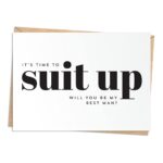 Groomsmen Proposal Cards – Groomsman Best Man Invitation Set – 9 Will You Be My Groomsman and 1 Best Man