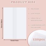 120 Pack Vellum Jackets for 5×7 Invitations, Vellum Paper Bulk Pre-Folded Wedding Invitation Wraps Translucent Vellum Paper for Wedding Baby Shower Birthday Invitations Paper