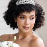 SWEETV Jeweled Tiaras and Crowns for Women, Crystal Queen Crown, Silver Wedding Tiara for Bride, Metal Birthday Quinceanera Pageant Prom Headpieces