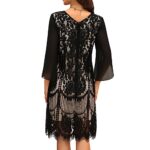 COOAN Wedding Guest Dresses for Women Women’s Cocktail Dresses Formal Dresses for Women Lace Sequin Prom Dress Black Almond