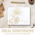 Gold Stamped Wedding Guest Book, Wedding Guest Book with Pen, Floral Guest Book Wedding Reception, Wedding GuestBook Floral Design, Wedding Book, Wedding Book Alternative, Floral Guest Book