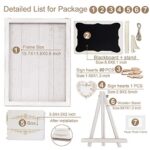 Homish Wedding Guest Book Alternative Rustic Wedding Decorations for Reception Wedding Signs Antique White