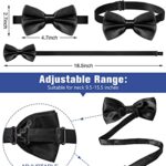 JaGely 40 Pcs Men’s Bow Ties Pre Tied Tuxedo Formal Adjustable Clip On Bow Satin Bowtie for Men Boys Costume Wedding Party