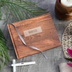 Global Printed Products Wedding Guest Book, 9″x7″, Rustic Brown