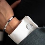 LOLIAS 3 Pairs Initial Cufflinks For Men Classic Mens CuffLinks Set Letter Cuff Links for Casual to Formal with Gift Box Silver Black Gold Cufflinks for Father Husband,A