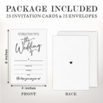 TPYEN Minimalism Wedding Invitations, 25 Wedding Invites With Envelopes, Double-Sided Fill In Style Minimalism Decorations, Party Favor And Supplies – A05