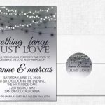 Casual Backyard Wedding Inviations, Set of 10 – Bistro Light Inspired Wedding Invitations With Envelopes