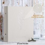 Lanpn Photo Album 4×6 400 Pockets, Linen Photo Albums Holds 400 Vertical Pictures Only Beige