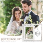 PIKPEOD Wedding Gifts for Couples 2024, Bridal Shower Gifts, Bride gifts, Rotating Wedding Picture Frame 4×6, Engagement Gifts for Couples, Mr and Mrs Gifts, Couple Gifts, Bachelorette Gifts for Bride