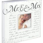 Malden International Designs 4×6 Horizontal 2 Up Mr & Mrs Corinthians Verse Wedding Photo Album Book Bound Memo Writing Areas Hard Cover 3×3 Front Cover Photo Opening