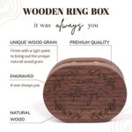 Ring Box, Wedding Ring box for Proposal, Engagement Ring Holder Gift for Wedding day, Handmade wooden Rustic Ring Box, Ring Storage Box Engagement Gift