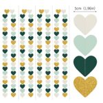 Sage-Green Mint Beige-Gold Love-Heart Garland – 52Ft Rustic Wedding Hanging Decoration Streamers Banner, Baby Safari Birthday Bachelorette Bridal Shower Engagement Valentines Party Decor Panduola